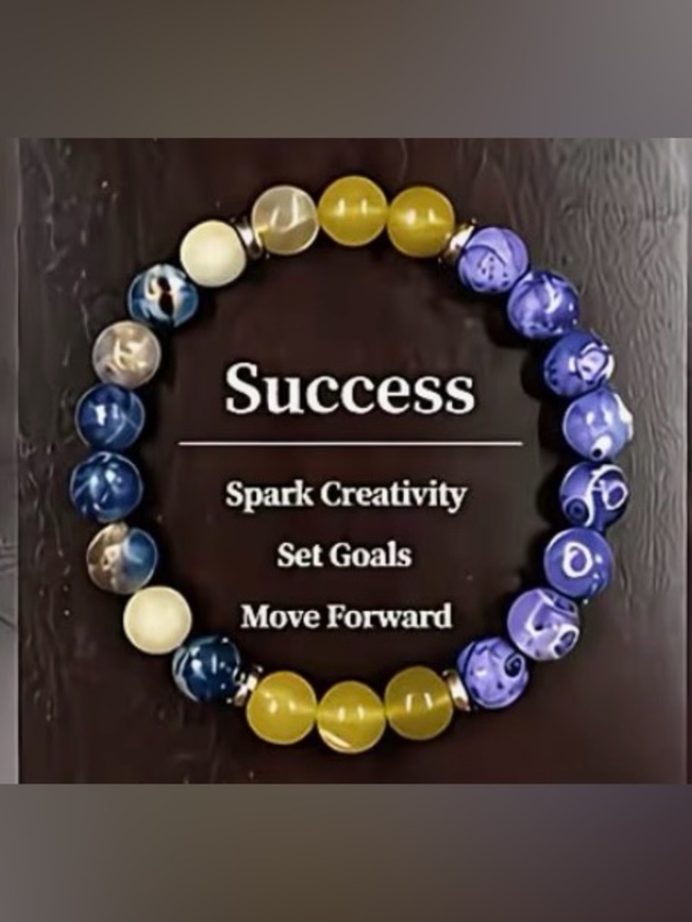 SUCCESS - Natural stone beaded bracelet